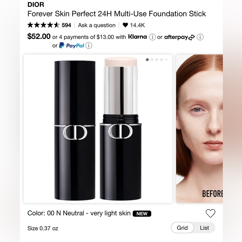 Dior Forever Skin Foundation Stick 9 Neutral